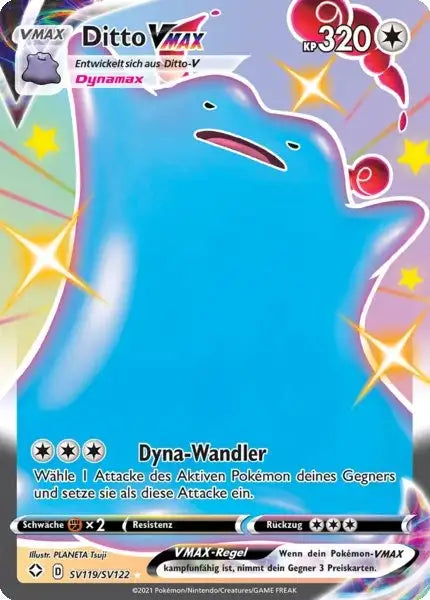 Ditto VMAX SV119/SV122 – Pokémon Glänzendes Schicksal Karte
