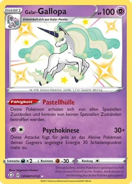 Galar Gallopa SV048/SV122 – Pokémon Glänzendes Schicksal Karte