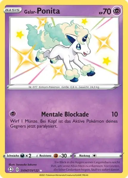 Galar Ponita SV047/SV122 – Pokémon Glänzendes Schicksal Karte