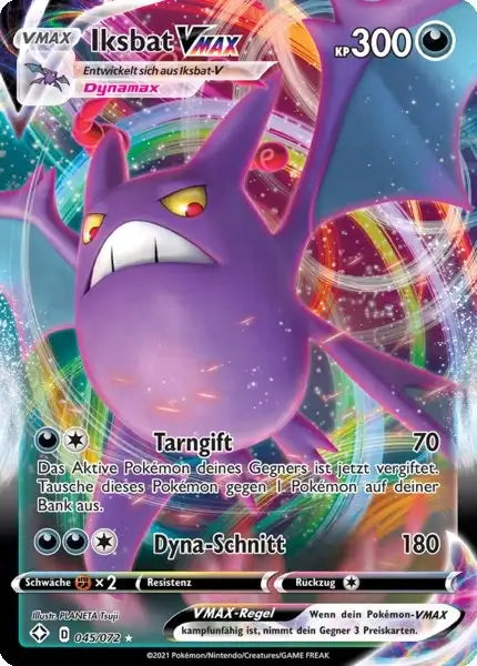 iksbat vmax 045/072 – Pokémon Glänzendes Schicksal Karte