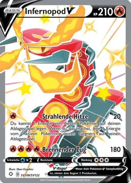 Infernopod V SV108/SV122 – Pokémon Glänzendes Schicksal Karte
