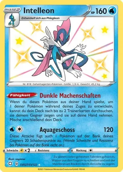 Intelleon SV027/SV122 – Pokémon Glänzendes Schicksal Karte