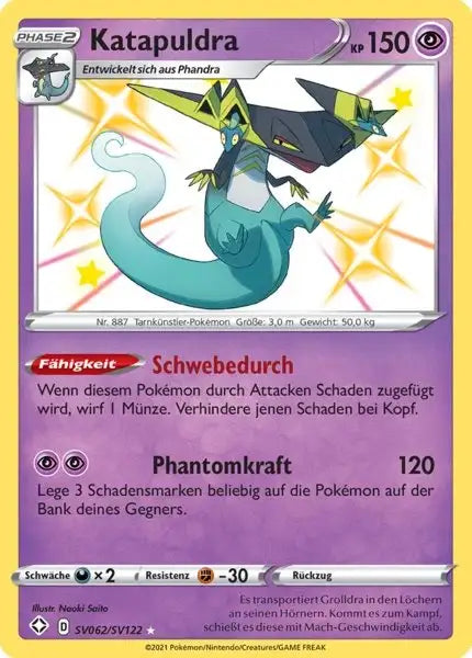 Katapuldra SV062/SV122 – Pokémon Glänzendes Schicksal Karte