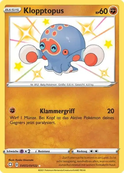 Klopptopus SV072/SV122 – Pokémon Glänzendes Schicksal Karte