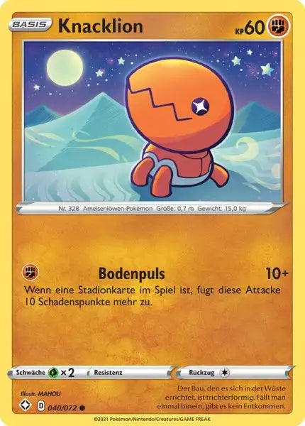 knacklion 040/072 – Pokémon Glänzendes Schicksal Karte