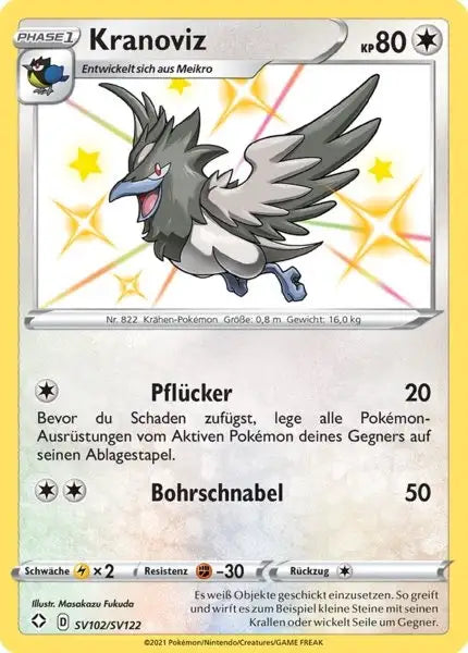 Kranoviz SV102/SV122 – Pokémon Glänzendes Schicksal Karte