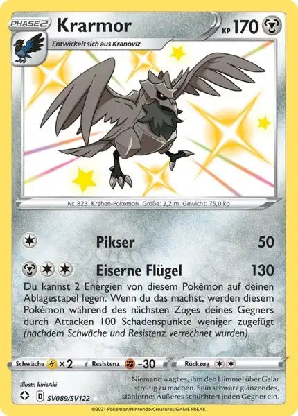 Krarmor SV089/SV122 – Pokémon Glänzendes Schicksal Karte