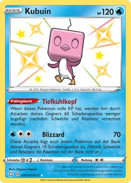Kubuin SV035/SV122 – Pokémon Glänzendes Schicksal Karte