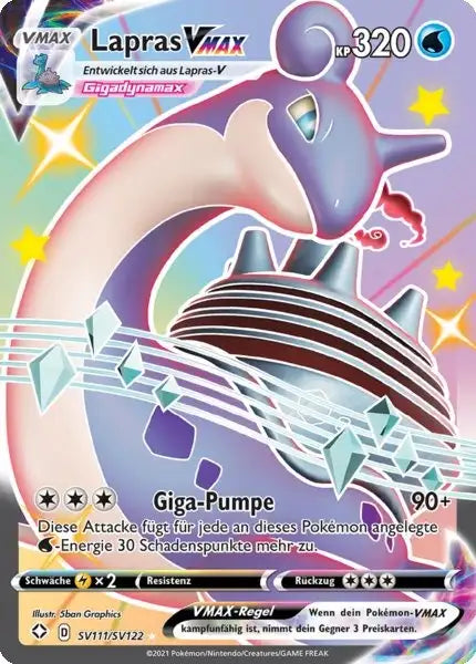 Lapras VMAX SV111/SV122 – Pokémon Glänzendes Schicksal Karte