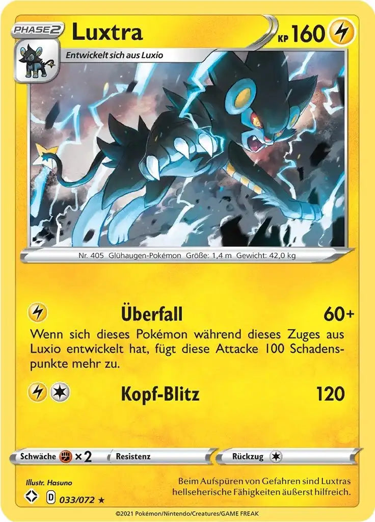 luxtra 033/072 – Pokémon Glänzendes Schicksal Karte