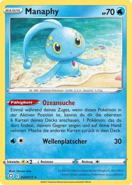 manaphy 024/072 – Pokémon Glänzendes Schicksal Karte
