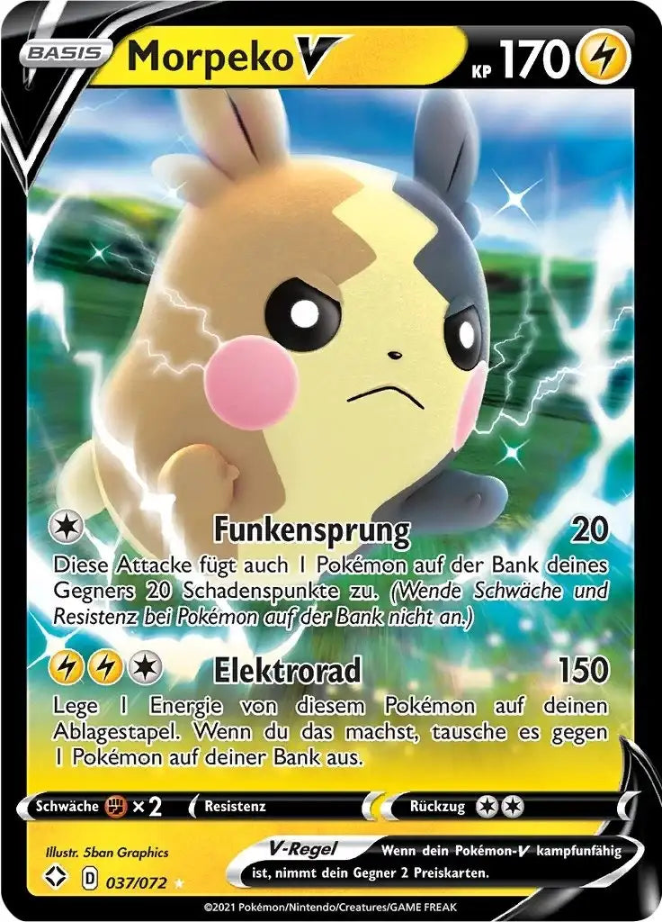 morpeko v 037/072 – Pokémon Glänzendes Schicksal Karte