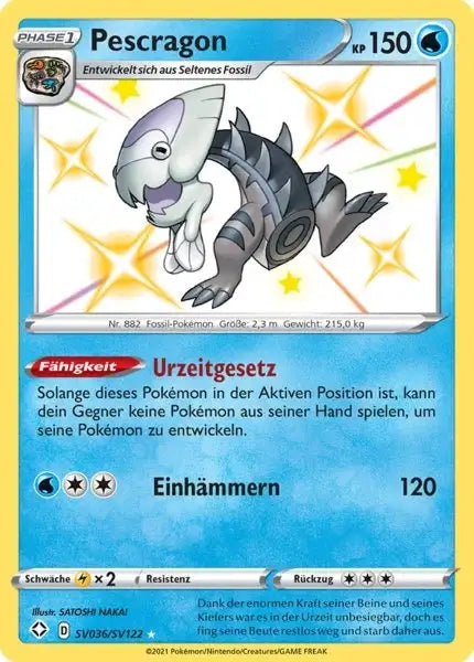 Pescragon SV036/SV122 – Pokémon Glänzendes Schicksal Karte