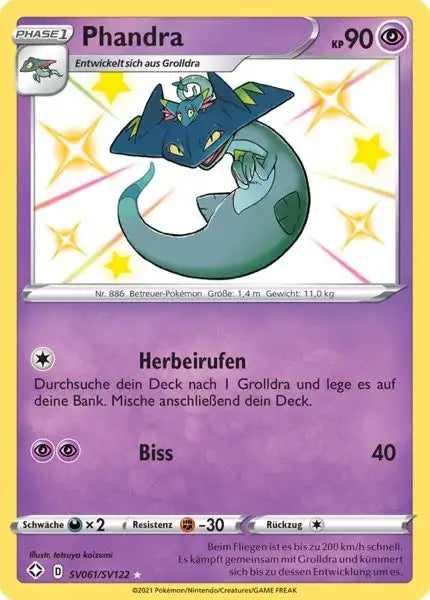 Phandra SV061/SV122 – Pokémon Glänzendes Schicksal Karte