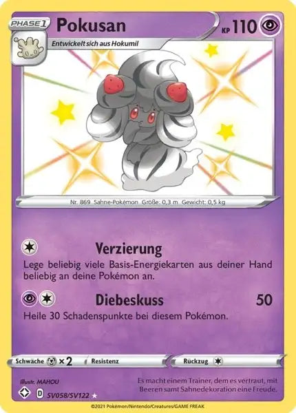 Pokusan SV058/SV122 – Pokémon Glänzendes Schicksal Karte