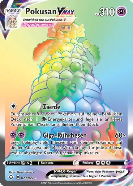 pokusan vmax 073/072 – Pokémon Glänzendes Schicksal Karte