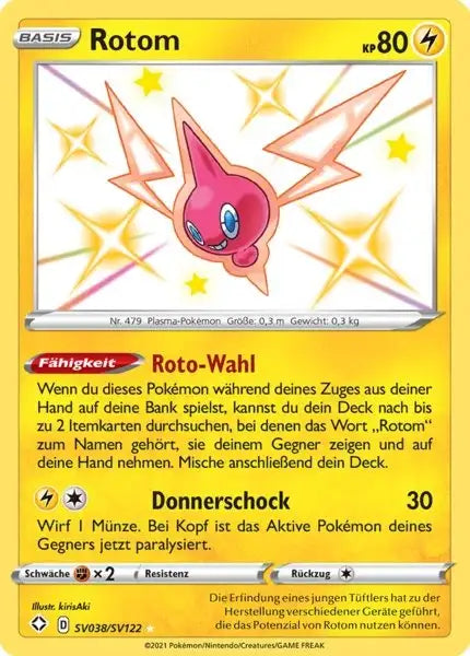 Rotom SV038/SV122 – Pokémon Glänzendes Schicksal Karte