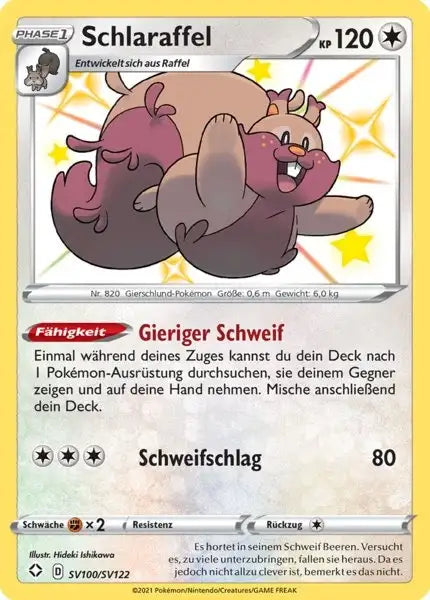 Schlaraffel SV100/SV122 – Pokémon Glänzendes Schicksal Karte