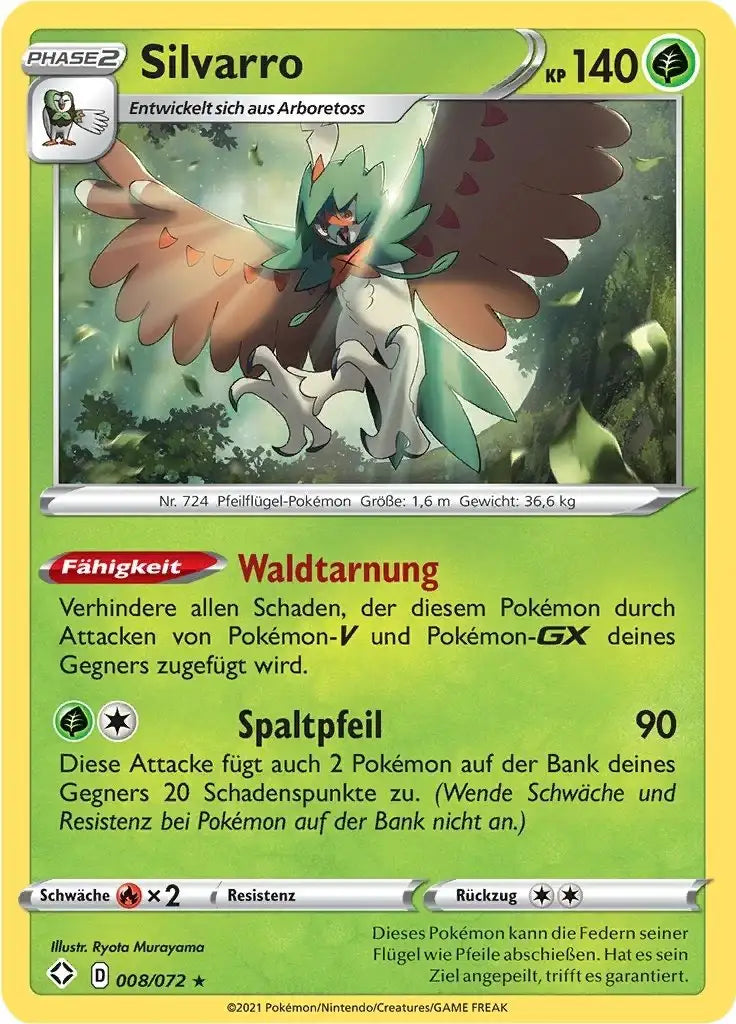 silvarro 008/072 – Pokémon Glänzendes Schicksal Karte