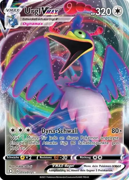 urgl vmax 055/072 – Pokémon Glänzendes Schicksal Karte