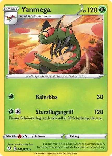 yanmega 002/072 – Pokémon Glänzendes Schicksal Karte