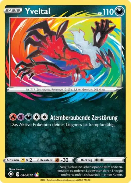 yveltal 046/072 – Pokémon Glänzendes Schicksal Karte