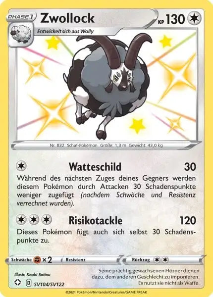 Zwollock SV104/SV122 – Pokémon Glänzendes Schicksal Karte
