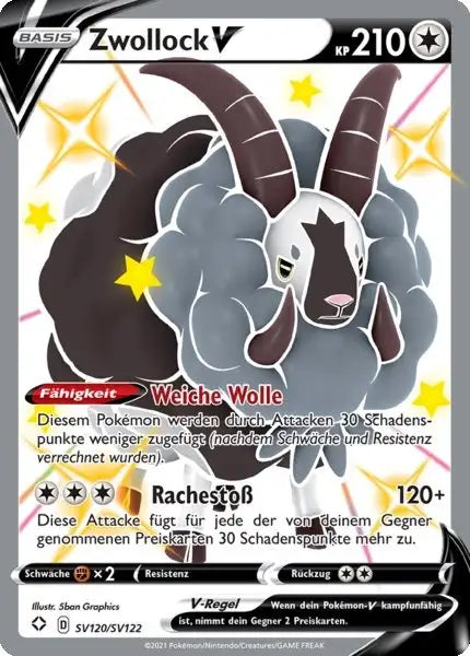 Zwollock V SV120/SV122 – Pokémon Glänzendes Schicksal Karte