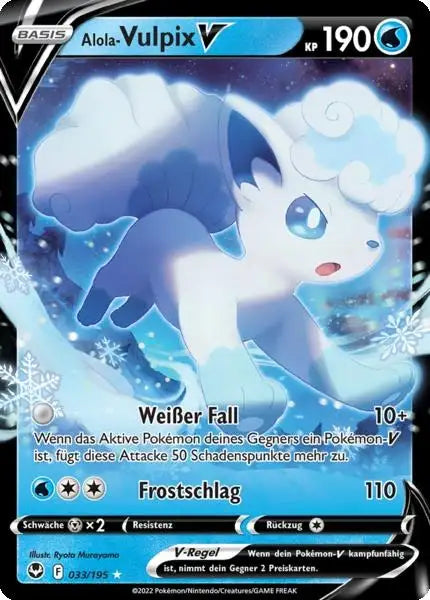Alola Vulpix V 033/195 – Pokémon Silberne Sturmwinde Karte