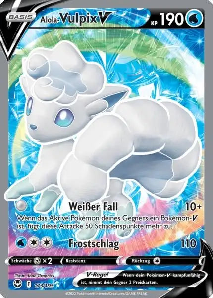 Alola Vulpix V 173/195 – Pokémon Silberne Sturmwinde Karte