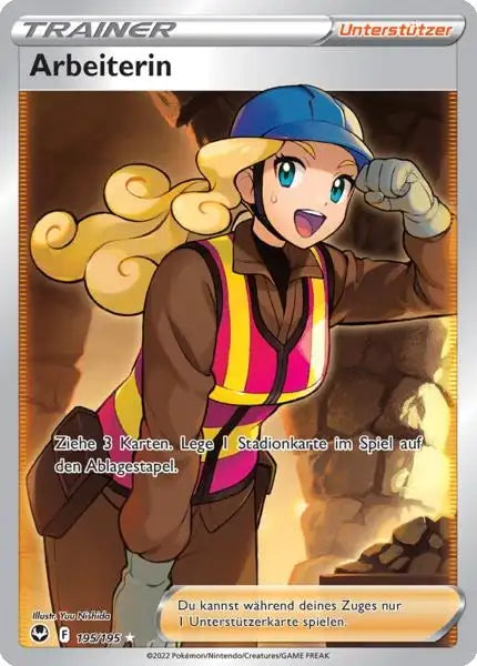 Arbeiterin 195/195 – Pokémon Silberne Sturmwinde Karte