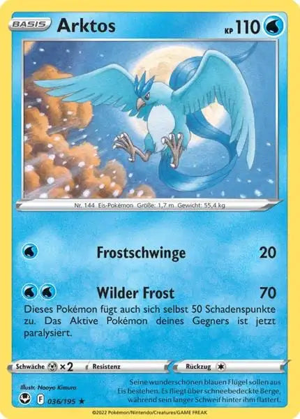 Arktos 036/195 – Pokémon Silberne Sturmwinde Karte