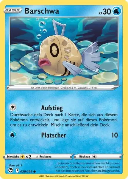 Barschwa 039/195 – Pokémon Silberne Sturmwinde Karte