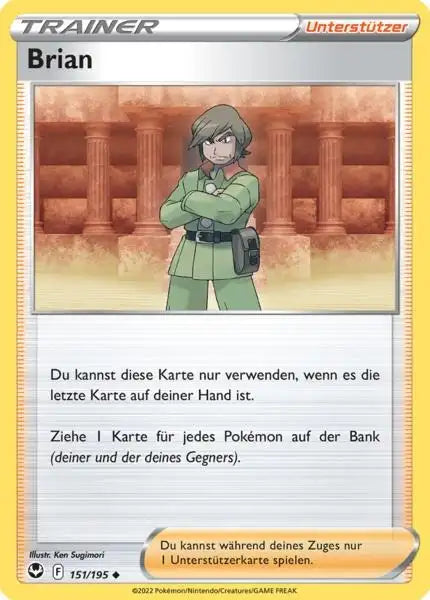 Brian 151/195 – Pokémon Silberne Sturmwinde Karte
