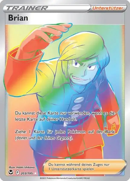 Brian 203/195 – Pokémon Silberne Sturmwinde Karte