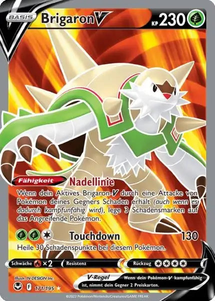 Brigaron V 171/195 – Pokémon Silberne Sturmwinde Karte