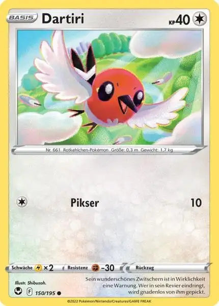Dartiri 150/195 – Pokémon Silberne Sturmwinde Karte