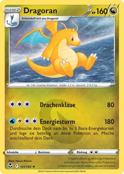 Dragoran 131/195 – Pokémon Silberne Sturmwinde Karte