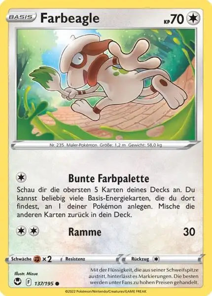 Farbeagle 137/195 – Pokémon Silberne Sturmwinde Karte