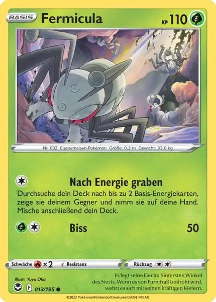 Fermicula 013/195 – Pokémon Silberne Sturmwinde Karte
