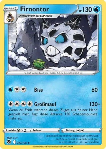 Firnontor 042/195 – Pokémon Silberne Sturmwinde Karte