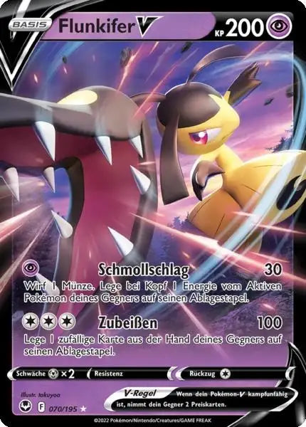 Flunkifer V 070/195 – Pokémon Silberne Sturmwinde Karte