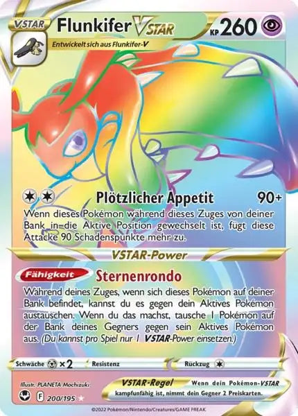 Flunkifer VSTAR 200/195 – Pokémon Silberne Sturmwinde Karte