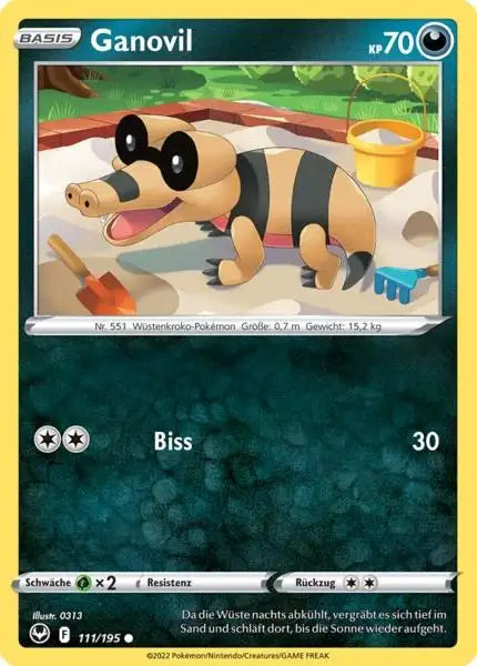 Ganovil 111/195 – Pokémon Silberne Sturmwinde Karte