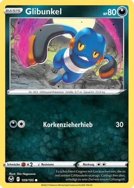 Glibunkel 109/195 – Pokémon Silberne Sturmwinde Karte