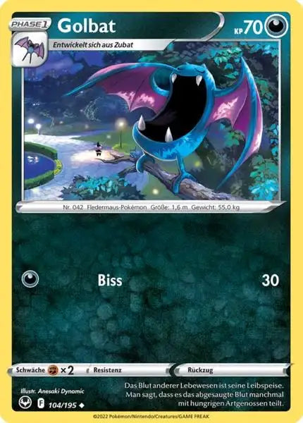 Golbat 104/195 – Pokémon Silberne Sturmwinde Karte