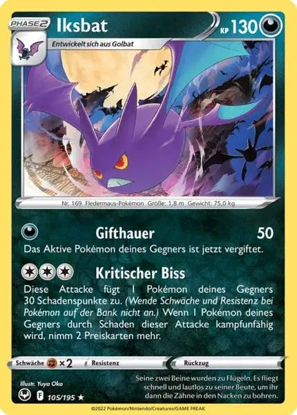 Iksbat 105/195 – Pokémon Silberne Sturmwinde Karte
