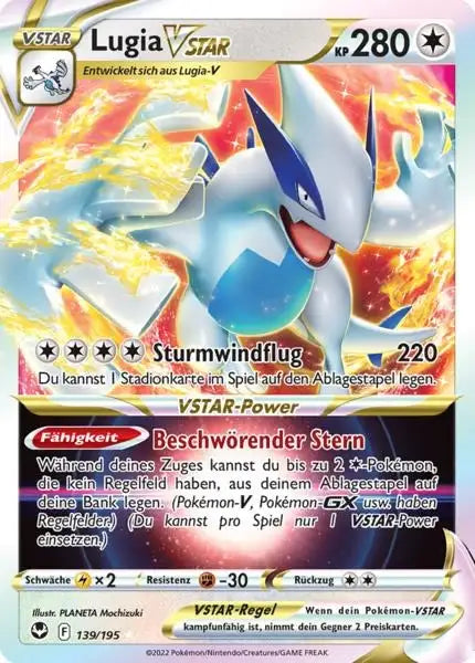 Lugia VSTAR 139/195 – Pokémon Silberne Sturmwinde Karte