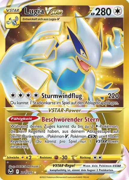 Lugia VSTAR 211/195 – Pokémon Silberne Sturmwinde Karte