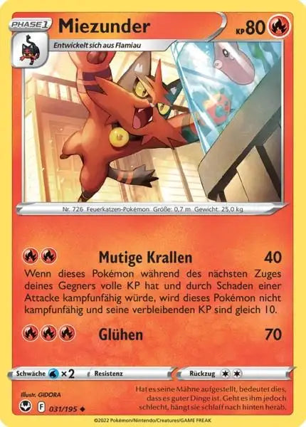 Miezunder 031/195 – Pokémon Silberne Sturmwinde Karte